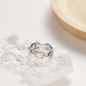 Anello in Vetro Elettroplaccato Personalizzato Stile Europeo Americano, Trendy, a Naso di Maiale, Non Sbiadisce, Modello Celebrità di Internet - Product Image 3