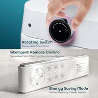 Série 6000 – Toilette intelligente japonaise avec bidet intégré, ouverture/fermeture mains libres, eau chaude instantanée, séchoir à siège inclus, fixation au sol
