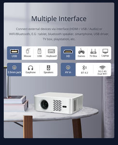 Projecteur intelligent Android OS LED DLP 1080P 230ANSI économique pour le <span class=keywords><strong>streaming</strong></span>, les jeux et le home cinéma - Product Image 4