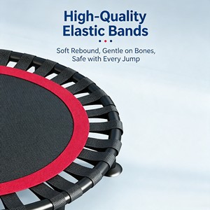 Trampoline silencieux avec bandes élastiques souples, matériau PP durable, rebond doux pour la protection des genoux/des articulations, <span class=keywords><strong>fitness</strong></span> par le saut - Product Image 2