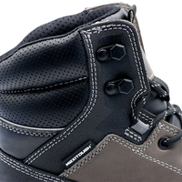 Chaussures de sécurité mi-montantes MaxiTough Factory antistatiques en cuir, résistantes à l'électricité, avec embout composite, pour homme et femme, pour le travail en forêt