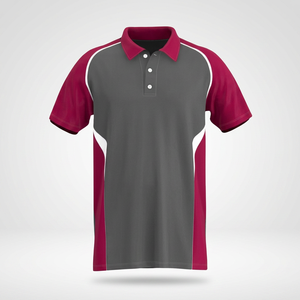 Polo para Hombre, Cuello Camisero, Manga Corta, Secado Rápido, Tejido de Punto, Estilo Casual, Gris, Rojo, Blanco - Product Image 2