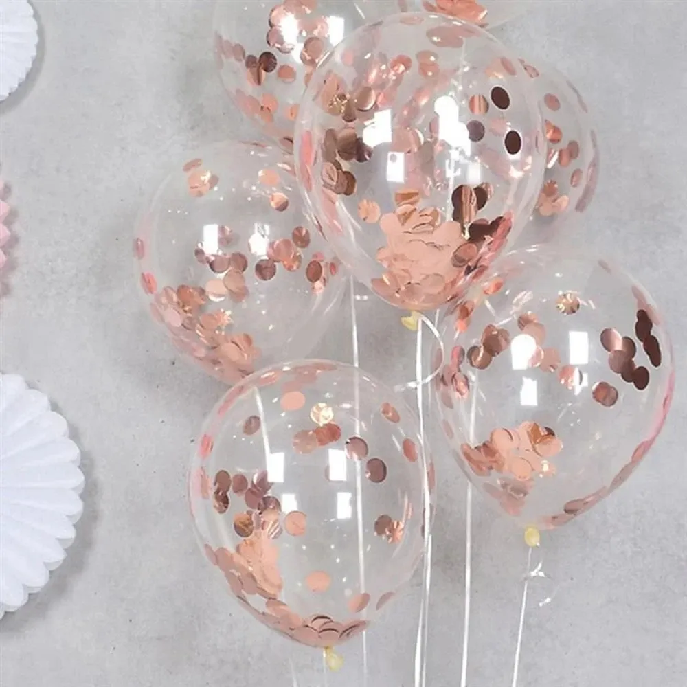 Geburtstagsparty Pailletten funkelnde Konfetti Latex transparente Ballons Party-Dekorationen
