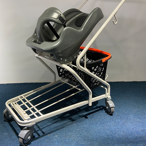 <span class=keywords><strong>Chariot</strong></span> de courses <span class=keywords><strong>pour</strong></span> enfants de haute qualité <span class=keywords><strong>pour</strong></span> supermarché avec siège bébé sécurisé et étagère de rangement inférieure - Product Image 6