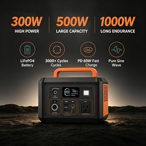 Estación de Energía Portátil de 1000W LiFePO4, Generador Solar para Exteriores con Cargador Inalámbrico de 15W, Inversor MPPT para Camping, RV y Emergencias - Product Image 6