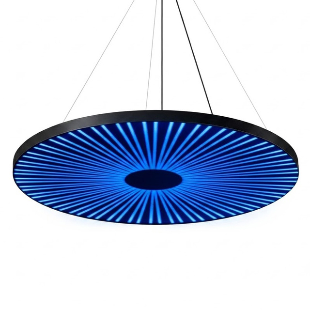 Creative Bar Top Colorful Ambient Lights RGB Color Changing Adjustable Height Dimmable Iron Ceiling Lamps Middle Club Chandelier