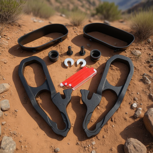 Ganchos de Remolque Delanteros para Ram 1500 DT, Color Negro, Izquierdo y Derecho, con Herrajes, Ajuste Perfecto para Recuperación Todoterreno - Product Image 2