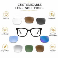 Monturas Ópticas Cuadradas de Acetato para Hombre, Gafas Gruesas de Lujo, Venta al por Mayor, Logotipo Personalizado, OEM, ODM, Muestras en 7 Días, Directo de Fábrica