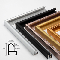 Bingkai cermin gambar Poster logam ukuran kustom bingkai dinding Aluminium kerangka Dekorasi Rumah strip Aluminium cetakan gambar bingkai cermin