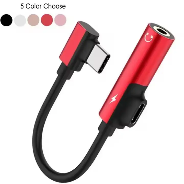 2 In 1 tipo C a 3.5mm AUX adattatore USB C a 3.5 presa cuffie Jack 3 5 Splitter auricolare convertitore Audio per Xiaomi