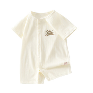 Body de algodón para bebé, manga corta, fino, transpirable, unisex, para recién nacido, ropa de verano con etiqueta y marcas. - Product Image 5