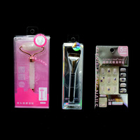 Boîte PET pliante transparente personnalisée en acétate Boîte d'emballage cosmétique de maquillage avec le trou de suspension