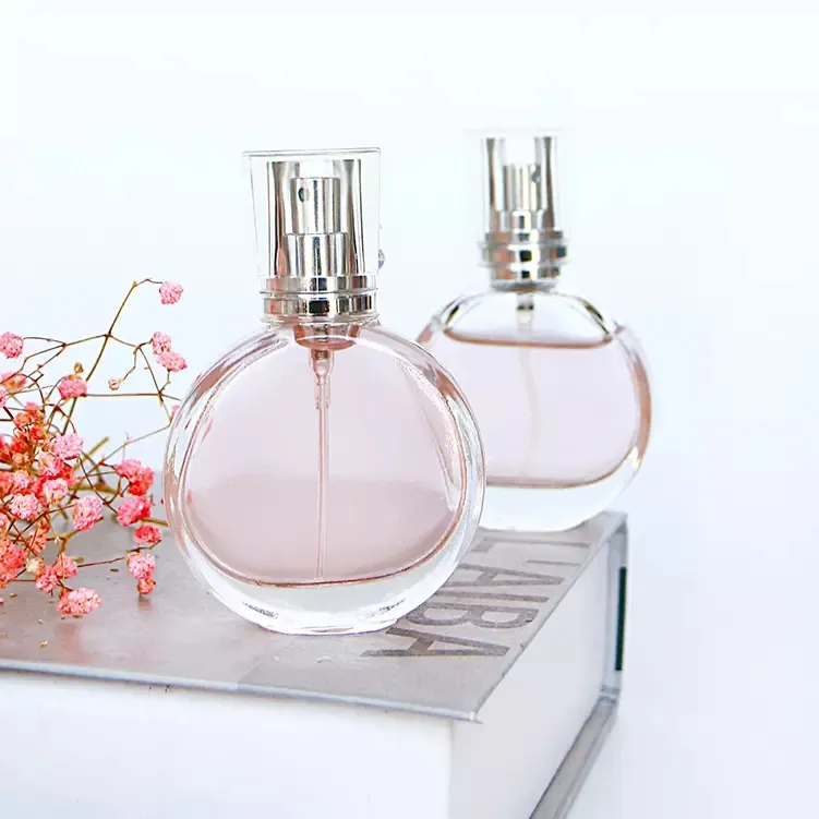 Số Lượng Lớn Bán Buôn Tùy Chỉnh Sang Trọng 25Ml 30Ml 50Ml Rỗng Bơm Lại Vòng Lucency Glass Mist Nước Hoa Bơm Chai Xịt