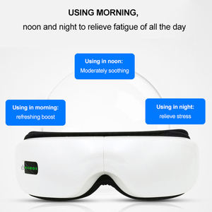 توريد المصنع: جهاز تدليك العيون للرعاية المزدوجة بالوسائد الهوائية، أغطية قماشية ببروتين الجلد، وسائد هوائية اهتزازية بضغط ساخن مع موسيقى - Product Image 4