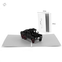 3D Jeep araba özel Pop Up kartları için tebrik davetiye