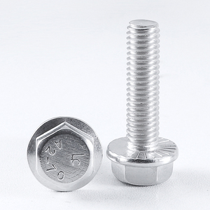 20 piezas/bolsa, tornillos hexagonales de brida de acero inoxidable 304, con dientes, M4 M5 M6 M12, tornillos de cabeza hexagonal externa con brida, lisos, GB5787 - Product Image 2