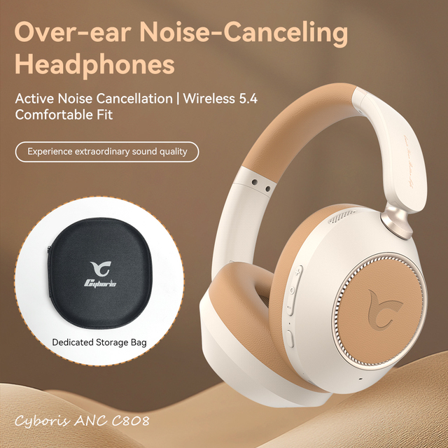 C808 Blue-tooth Headphones Over Ear Wireless HiFi Stereo Headsets 65H,Foldable,Comfort Fit,Deep Bass for Home Office Phone PC