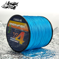 Línea de Pesca Trenzada Angryfish X4, Resistente a la Abrasión, Flotante, Súper Fuerte, Venta al Por Mayor