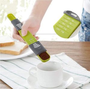 Cuillères doseuses en plastique réglables à double extrémité avec échelle, ensemble de cuillères doseuses - Product Image 4