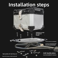 Boîte arrière/côté en aluminium pour moto 28L/32L/36L/45L/55L/65L/80L/100L, coffre étanche