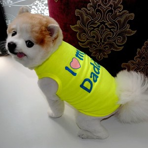 Chaleco de punto <span class=keywords><strong>para</strong></span> perro directo de fábrica con estampado de 'I Love My Daddy Mommy', camiseta sin mangas <span class=keywords><strong>para</strong></span> cachorro - Product Image 5