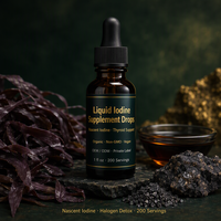 Iode liquide en gouttes Nascent pour le soutien de la thyroïde, stimulant du métabolisme, détoxifiant, végétalien, sans OGM, 200 portions, 1 oz, marque privée OEM