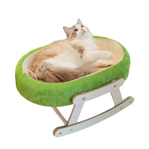 Estera de enfriamiento de verano de bambú sólido ecológico, hamaca para gatos con cama de clavo fresco, suministros para mascotas para gatos, hada Meow - Product Image 5