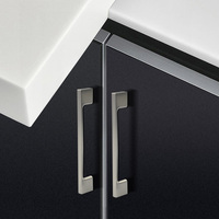 Poignées et boutons de porte de placard de cuisine, de commode, de meuble de chambre à coucher en laiton noir nickelé