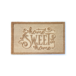 Paillasson indien gaufré en PVC COIR HOME SWEET HOME - Product Image 1