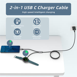 สายชาร์จเร็วแบบแม่เหล็ก USB C <span class=keywords><strong>2</strong></span>-in-1 PD สำหรับนาฬิกา Samsung Galaxy Watch 8/7/6/6 Classic/5 - Product Image 6