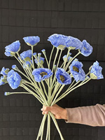 Nouvelle fleur de coquelicot artificielle colorée de haute qualité fausses fleurs de coquelicot pour mariage et décoration intérieure fleurs de couleur corail