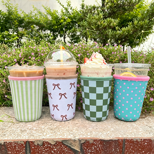 Portavasos <span class=keywords><strong>de</strong></span> neopreno para café, funda térmica personalizada con logo, cubrevasos para boda, enfriador <span class=keywords><strong>de</strong></span> bebidas personalizado para boda - Product Image 1