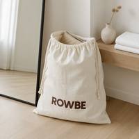 Sac de shopping promotionnel en tissu coton-lin avec cordon de serrage, durable, imprimé avec logo personnalisé, pour vêtements, cadeaux, sac à main, sac anti-poussière