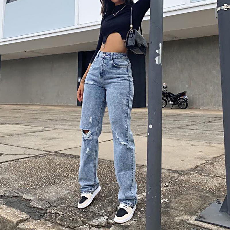 casual straight jeans