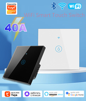 Interrupteur intelligent WiFi 20A 40A pour chauffe-eau, compatible Tuya App et commande vocale Alexa, pour climatisation, norme britannique 10A