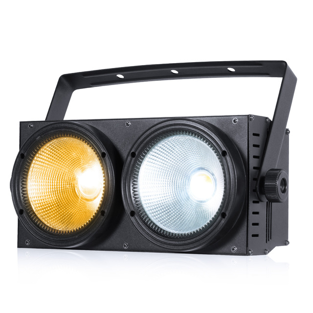200W Warm White+ White 2 Eyes Dmx512 Control COB Blinder for Club Wedding Show Cob Audience Blinder Performance Face Light
