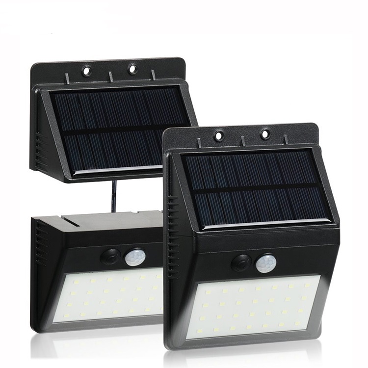 28 светодиодных солнечных светильников с датчиком движения, настенные светильники