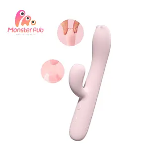 Monster Pub Adult Sex Toy Packaging 8 Mode Vibration Clitoris G Spot Stimulator Double Head Sex Wand Rabbit Vibrator For Woman