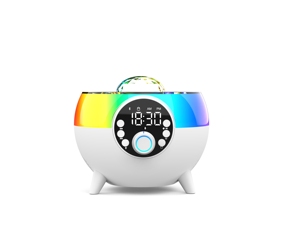 All-in-One mini không dây sạc loa với Bluetooth LED chiếu sáng AUX đầu vào FM Đài phát thanh đồng hồ báo thức abs-starry Sky Edition - Product Image 1