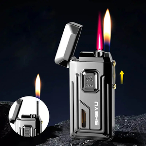 Pistola de llama telescópica, llama abierta, encendedor inflable de doble conmutación de fuego, cámara de aire de butano recargable, encendedor de cigarrillos de encendido - Product Image 5