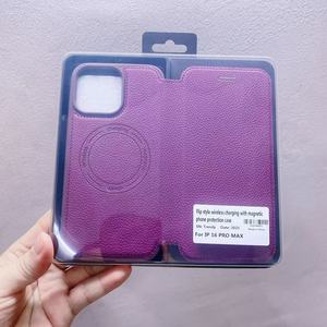 25034 <span class=keywords><strong>Custodia</strong></span> Antiurto Deluxe in <span class=keywords><strong>Pelle</strong></span> PU Magnetica con Stampa, Caricatore Wireless per <span class=keywords><strong>Apple</strong></span> 13 14 15 16PROMAX - Product Image 1