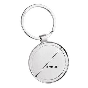 Portachiavi Rotondo Cavo in Lega Metallica alla Moda, Moschettone da 25mm con Stampa UV, Senza Scatola - Product Image 2