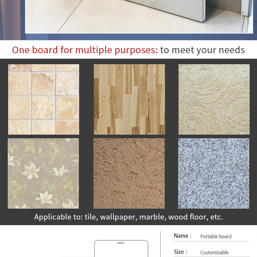 artificial stone tote board flooring rock racks for sale marble granite MDF Display with Handle hand grasping board