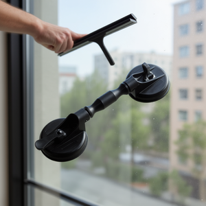 Ventosa con mango doble negra de alta resistencia para limpieza de ventanas de vidrio - Product Image 3