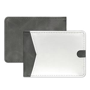 Portefeuilles pour hommes personnalisés à deux volets, style nouveau, bricolage, cuir PU coloré, portefeuille à sublimation pour hommes avec porte-cartes - Product Image 2