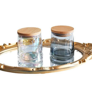 Frasco de Vidrio Iridiscente de 9oz, Único y de Lujo, Color Negro Arcoíris, con Tapa, para Hacer Velas, Suministros para Bodas - Product Image 6