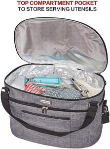 <strong>Slow</strong> <strong>Cooker</strong> <strong>Bag</strong> for Crock-Pot 6-8 Quart Insulated Travel Carrier with Easy to Clean Lining Carry Case with Top Zip Compartment - Product Image 5