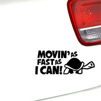 Autocollant de tortue 3d en vinyle, drôle, changement rapide, décoration de fenêtre de voiture, autocollants cadeau découpé, en verre en latex