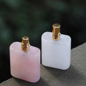 Bouteilles <span class=keywords><strong>de</strong></span> parfum artisanales en cristal brut Aromathérapie Articles <span class=keywords><strong>de</strong></span> <span class=keywords><strong>toilette</strong></span> Rouge Blanc Jaune Marron etc. Pierres précieuses naturelles Design d'amour élégant - Product Image 1