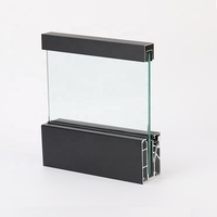 Barandilla de Vidrio con Canal en U de Aluminio Moderno HIMOWAY, Acabado Satinado/Negro/Plateado/Dorado, Grosor de 12-18 mm, Uso en Centros Comerciales, Garantía de 5 Años